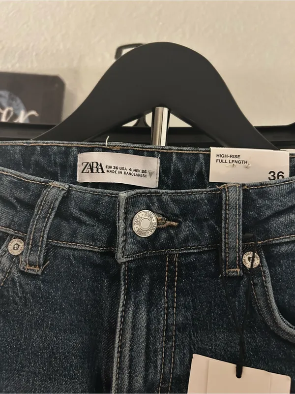 Zara Dark Blue Straight-Leg Women’s Jeans - Image 2