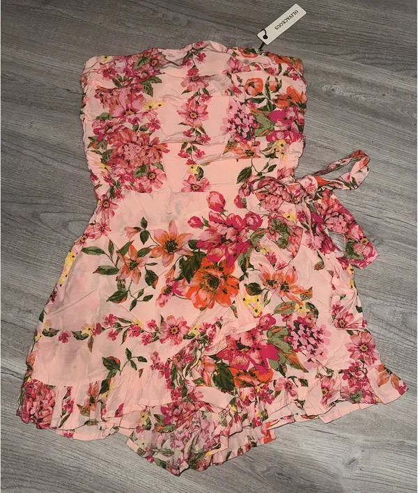 Strapless Romper Pink - Image 2