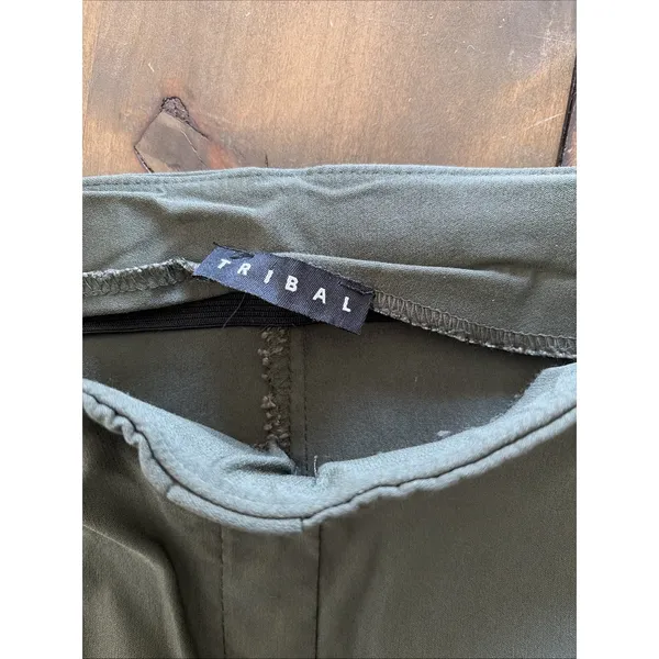 Tribal Audrey Pull-On Pants Womens‎ Size 4 Olive Green Stretch Bengaline Ankle - Image 3