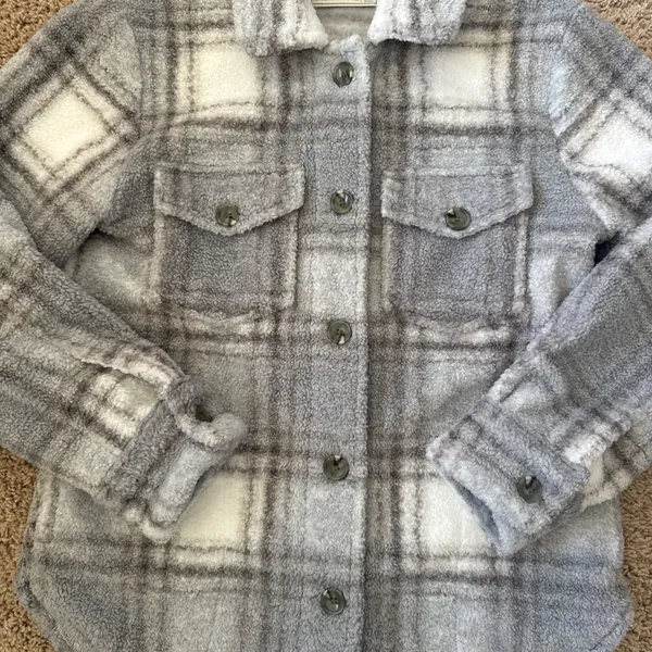 Abercrombie & Fitch plaid sherpa shacket - Image 2