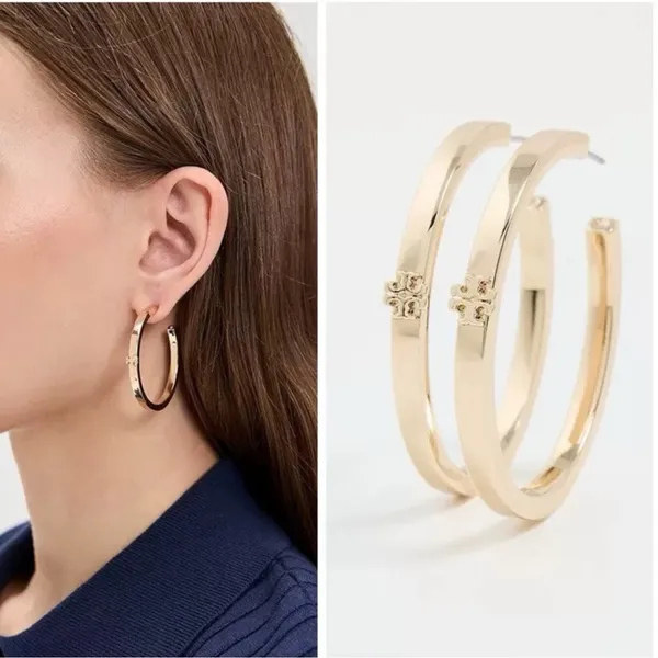 NWOT Tory Burch Icon Hoop Earring - Image 2