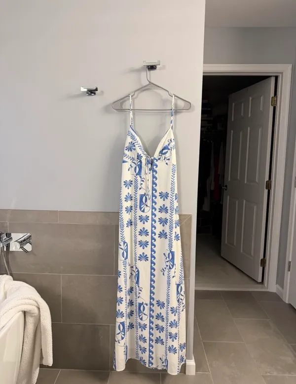 Peppermayo Blue and White Maxi Dress - Image 2