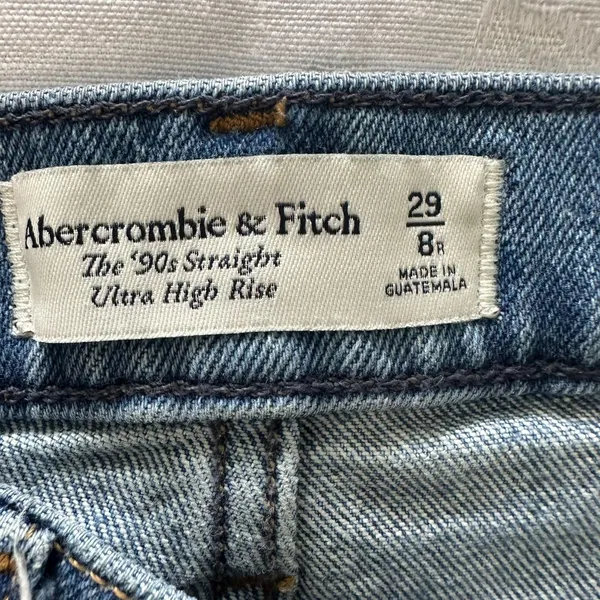 Abercrombie Fitch‎ Size 29/8R Womens Jeans The 90s Straight Ultra High Rise - Image 3