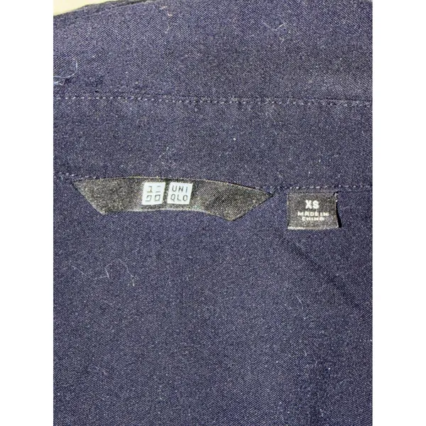 Uniqlo‎ Womens Navy Blue Sleeveless Button Down Rayon Blend Shirt XS - Image 3