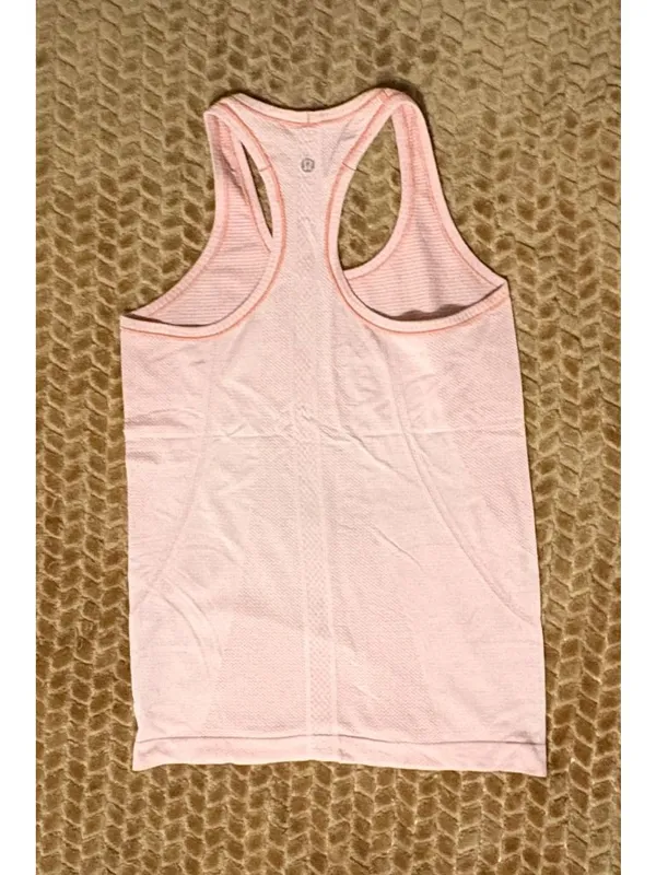 Lululemon Swiftly Tech Racerback Tank Coral Pink Anti-Stink Seamless Run Top 6 - Image 4