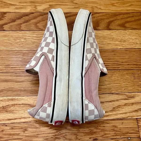Vans Classic Slip-On Checkerboard Dusty Pink Sneakers Women's 6.0 EU 36 - Image 4