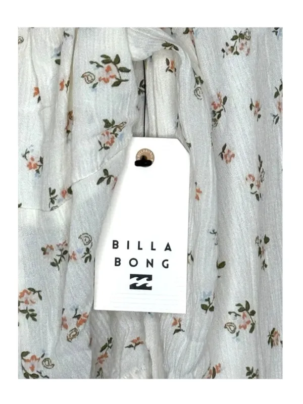 new Billabong ⚘ Love Somebody Cropped Bustier Top ⚘ Crisp White Floral ⚘ Small - Image 7