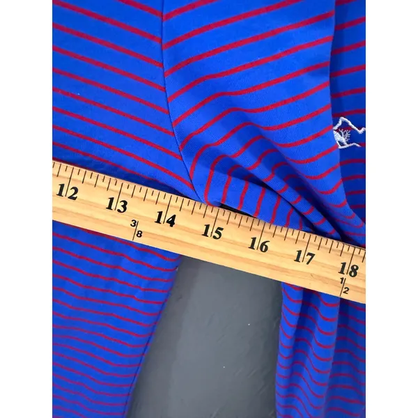 Lohla Sport Womens XS Blue Red Striped Quarter Zip Long Sleeve Golf Top Portugal - Image 7