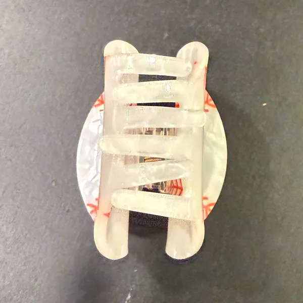 Baseball Hair Claw/ Clip White - Image 7