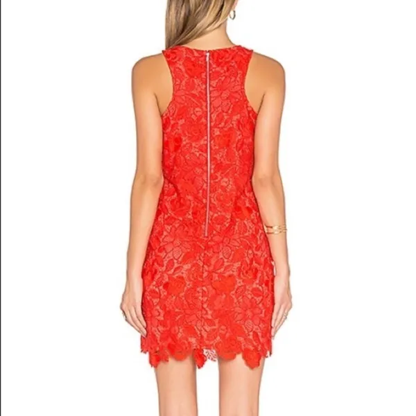 Lovers + friends Caspian red lace sleeveless party cocktail dress size xsmall - Image 8