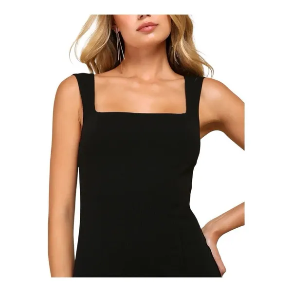 Lulus Inspiring Allure Black Square Neck Column Maxi Dress Small Formal NWOT - Image 3