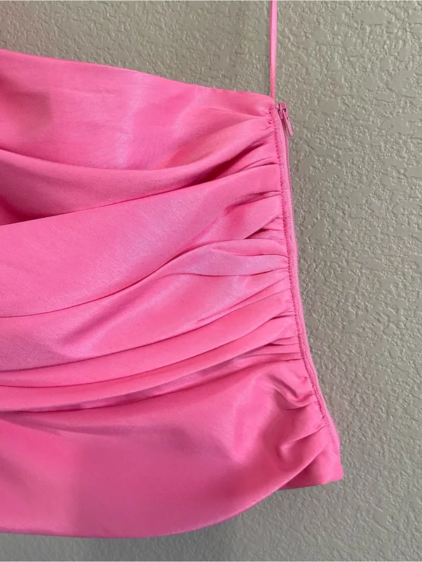 4SI3NNA Hot Pink One Shoulder Top - Image 2