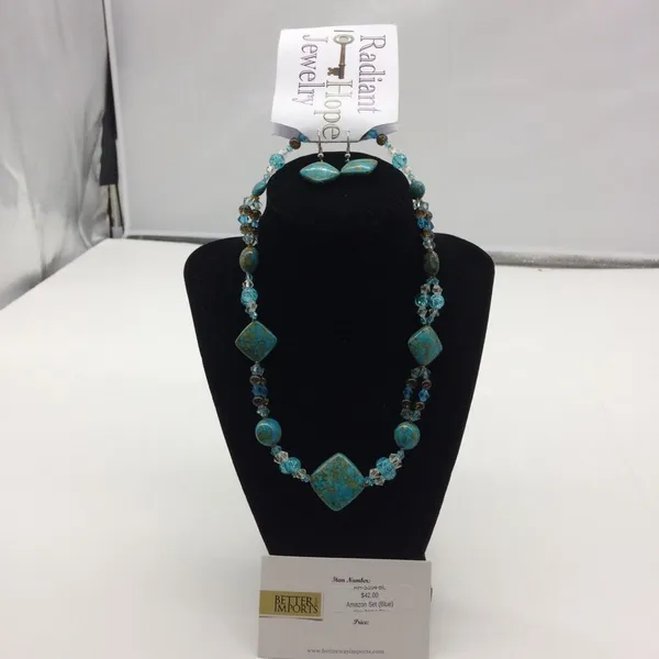 Radiant Hope Necklace/Earrings Chinese Turquoise - Image 7