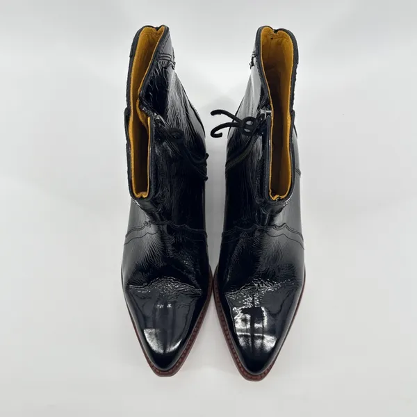NEW IN‎ BOX Free People New Frontier Western Boot Black Patent Leather Size 40 - Image 7