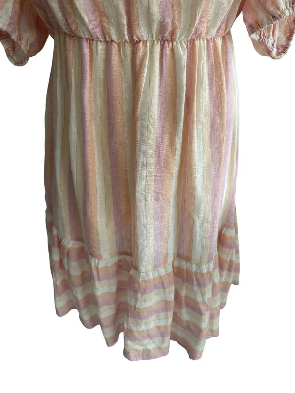 POOKIE & SEBASTIAN Striped Linen Blend Dress Size L - Image 9