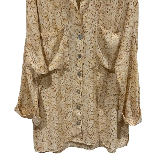 Show me Your Mumu Johns‎ Button Down Shirt in Desert Snake Beach Coastal Size M - Image 6