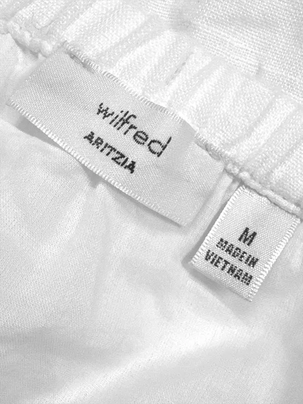ARITZIA Wilfred Bouquet Linen Skirt M White $148 Retail NWOT - Image 3