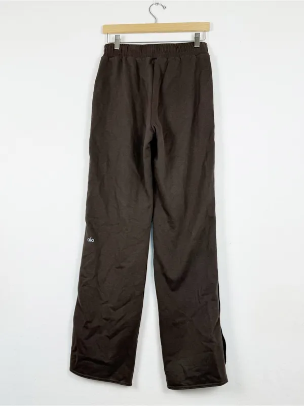 ALO Yoga Courtside tearaway snap pants espresso brown wide leg sweatpants - Image 6