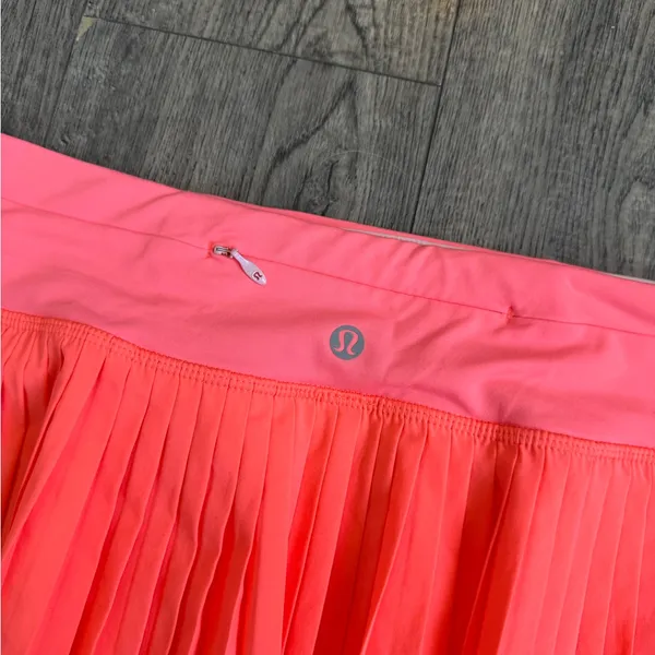 Lululemon Pleat To Street Skirt II- Grapefruit- Size 8 - Image 9
