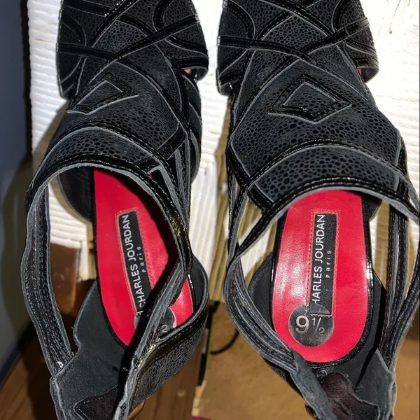 Charles Jourdan cutout heels black Size 9.5 - Image 5
