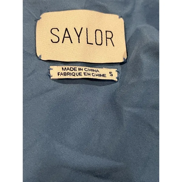 SAYLOR Sainte Fringe Mini Dress French Blue Womens Size Small - Image 8