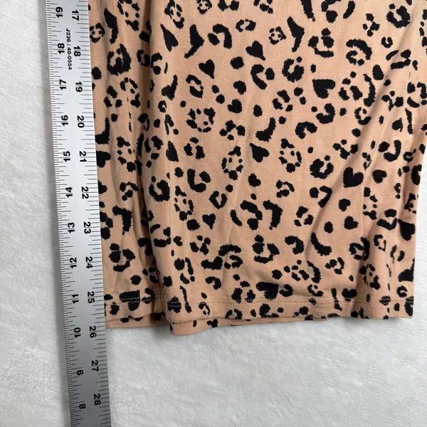 Victoria's Secret Heavenly by Womens Leopard Heart Print Pajama Top Tan Large‎ - Image 16