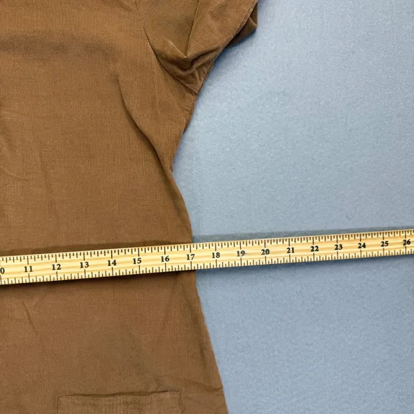 Kayce Hughes Womens Brown Corduroy Shift Dress Size 4 Long Sleeve White‎ Piping - Image 5