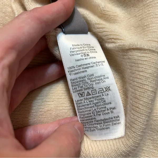 J. Crew Cashmere Classic Fit Crewneck Sweater Heather Natural Medium Timeless - Image 8