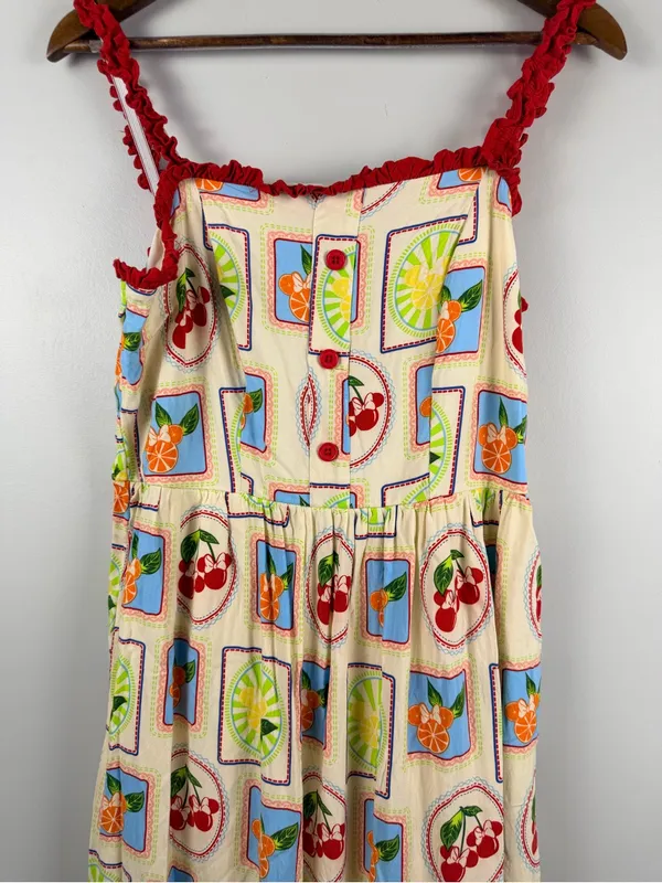Disney Her Universe Dress Womens Minnie Mouse Icon Summer Fruits size large midi - Image 4