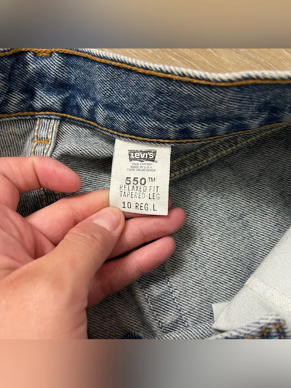 Vintage Levi Cut off Denim Shorts - Image 2