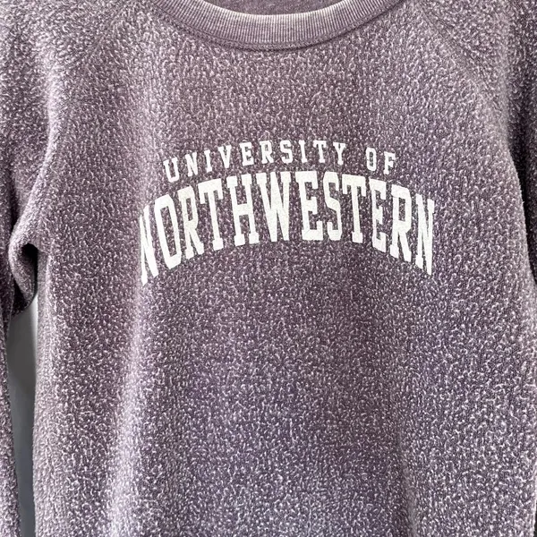 University of Northwestern purple fleece crewneck sweater women's‎ size medium - Image 2