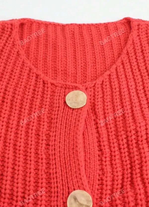 SheIn Red Knit Sweater Vest Top - Image 3
