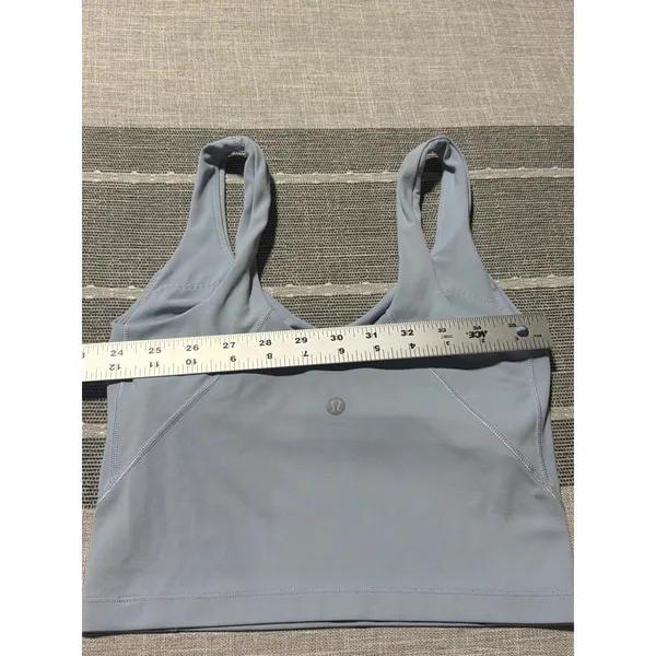 Lululemon Align Tank Top Light Blue Nulu Yoga Bra Top Size 2 - Image 4