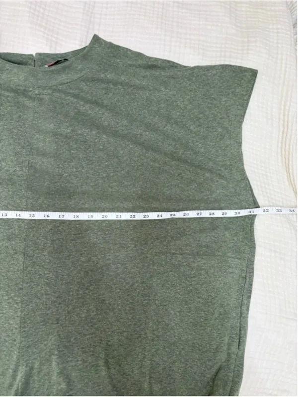 Women's FP Beach Green Short Sleeve Jumpsuit XS Oversized Linen blend - Image 5