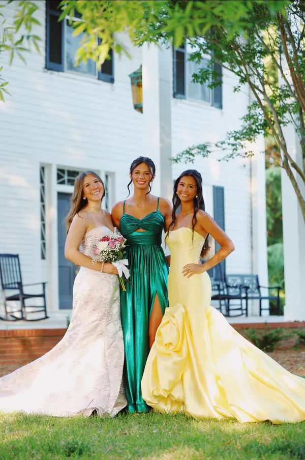 Sherri Hill Prom dress size 00 yellow rose strapless dress - Image 6