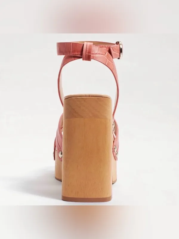 Sam Edelman Rosalind Platform Block Heel Sandal Terracotta Rose Sz 7 NEW IN BOX - Image 5