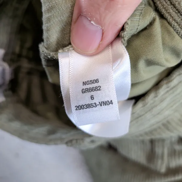 Madewell Corduroy High-rise Tapered Pants Womens 6‎ Olive Green Pleated NG506 - Image 5
