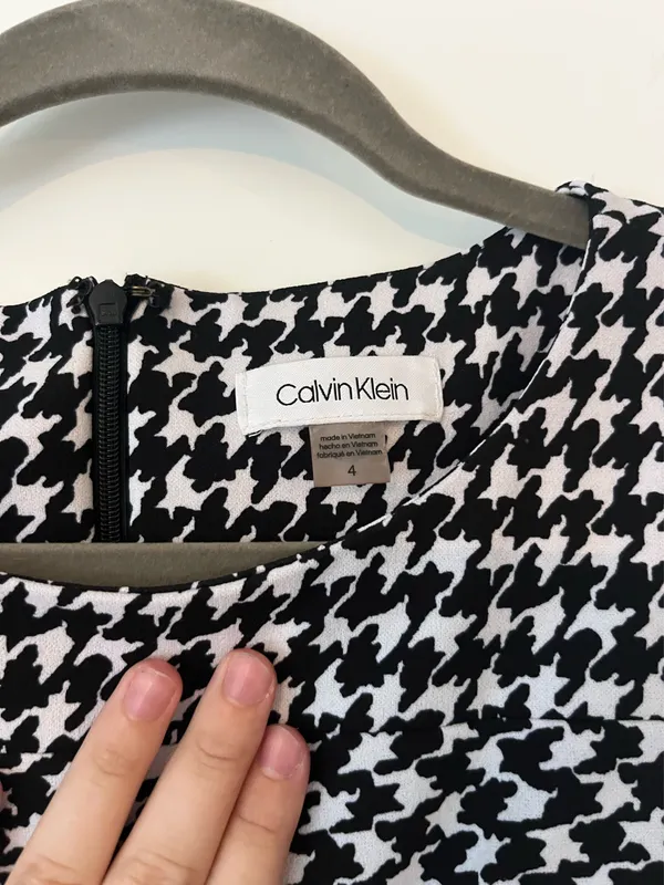 Calvin Klein Sheath Dress Houndstooth - Image 2