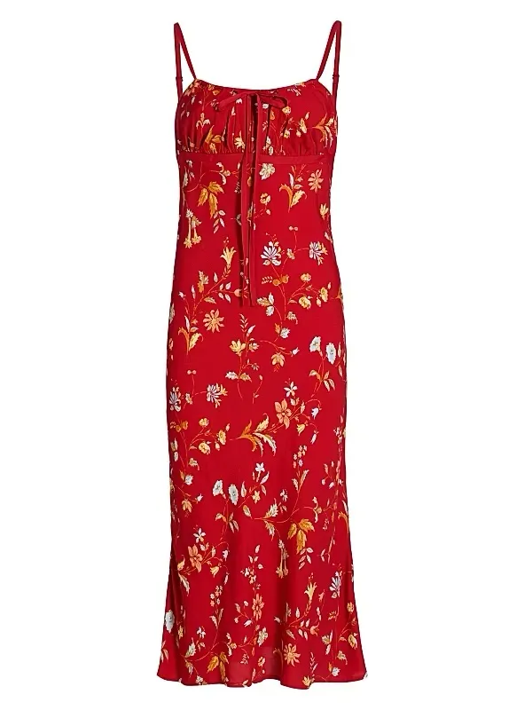 Reformation Camira Sleeveless Crepe Midi Dress - Image 5