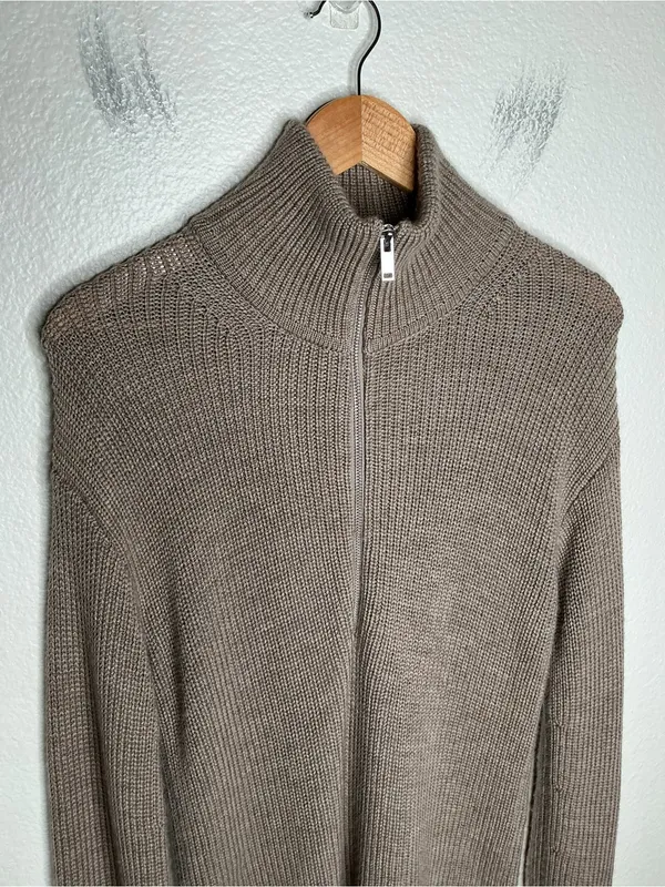 Quince Australian Merino Wool Half Zip Sweater Malted Toffee Extra Small - Image 4
