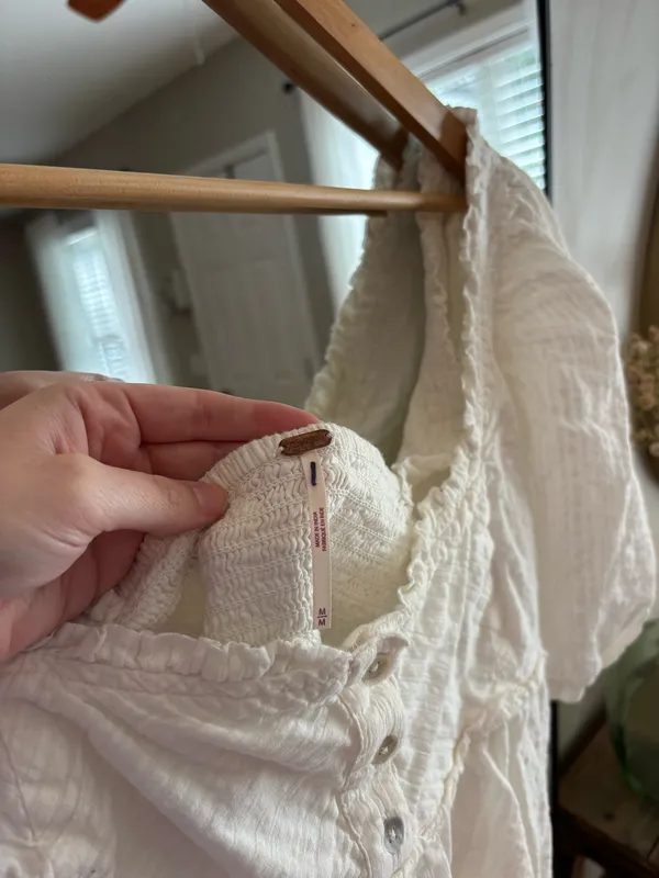 Free People White Babydoll Top - Image 3