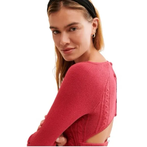 New Free People Small World Sweater Dress Size Large - Image 3