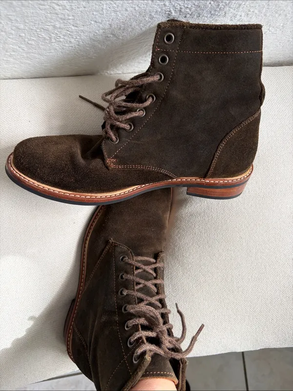 Nisolo Brown Suede Lace-Up Ankle Boots - Image 10
