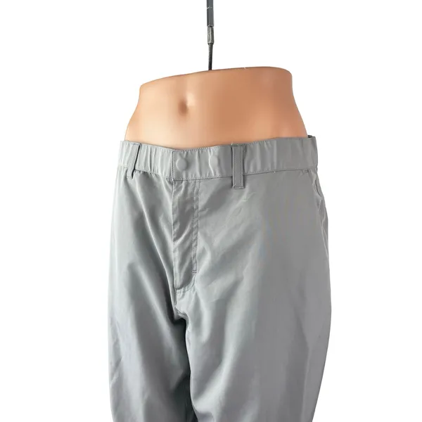 Fabletics Women's Gray High Waisted Straight Leg Casual Trousers Pants Size M - Image 2