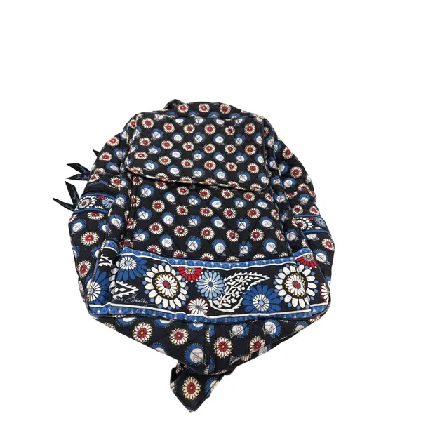 Vera Bradley blue Owl & Floral Print Quilted Backpack 16" x 14" SKU 7335 - Image 14