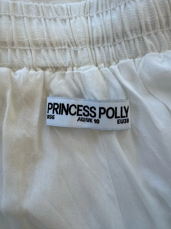 Princess Polly White Linen Pants - Image 5