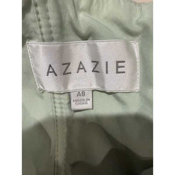 Azazie Green Sleeveless Chiffon Bridesmaid Dress, Prom, Gown, Party, Regular 8 - Image 8