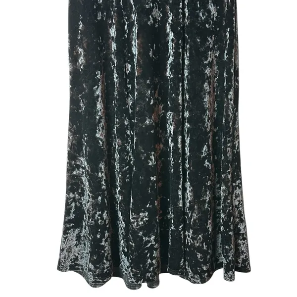 St. Michaels Black Velvet Midi Dress WhimsiGoth 90s Grunge Witchy Goth Size 8 - Image 7