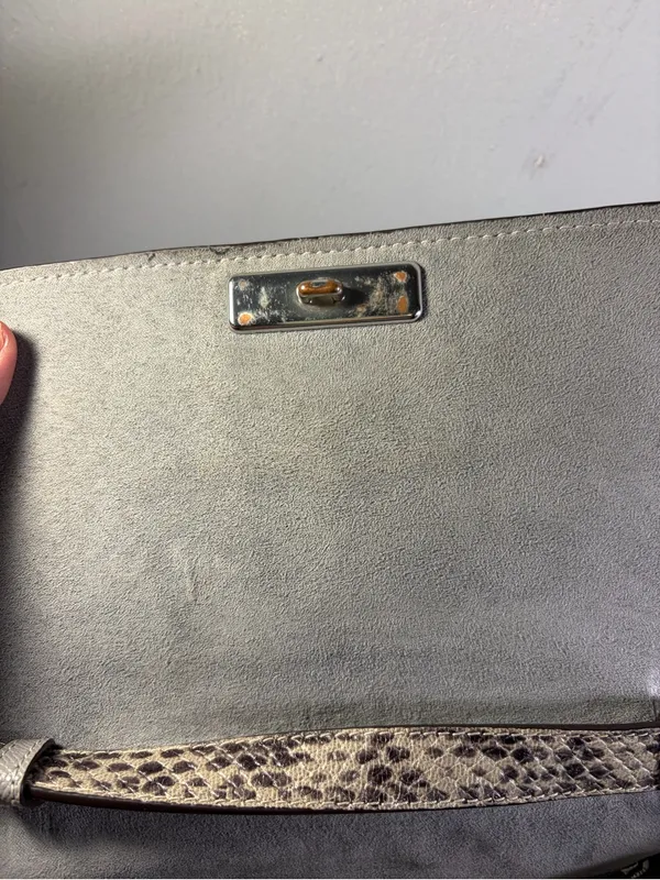 Coach Gray Leather Crossbody Bag - Silver Logo - Image 14