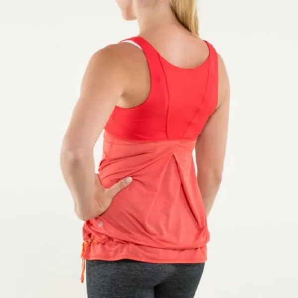 Lululemon Run Ta Ta Topper Tank in Love Red Orange‎ Sz 4 - Image 2